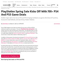 PlayStation Spring Sale Kicks Off With 700+ PS4 And PS5 Game Deals