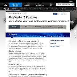 3 Features – PS3™ Feature Review, PlayStation Trophies, Updates & Multimedia