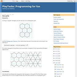 Programming for fun: Hex grids