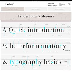 de Typographer Glossaire