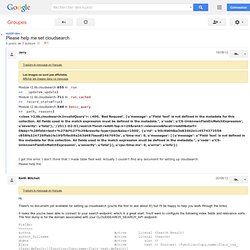 Please help me set cloudsearch - Google Groupes