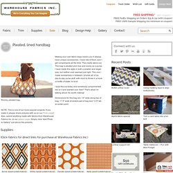 Pleated, lined handbag « Warehouse Fabrics Inc Blog