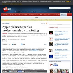 Apple plébiscité par les professionnels du marketing - Actualité