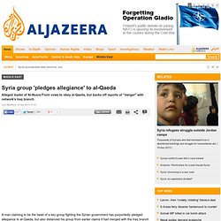 Syria group 'pledges allegiance' to al-Qaeda - Middle East - Al Jazeera English - Pale Moon