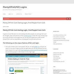 Plenty Of Fish Cork Dating Login, Find People From Cork