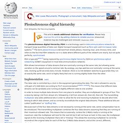 Plesiochronous digital hierarchy