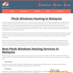 Plesk windows hosting in Malaysia -