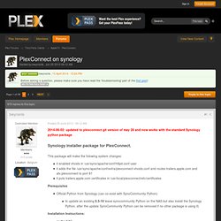PlexConnect on synology - AppleTV - PlexConnect