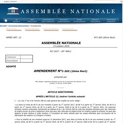 PLF 2017(no 4061) - Amendement no 305