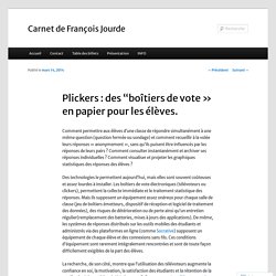 Plickers : des “boîtiers de vote  en papier pour les élèves.