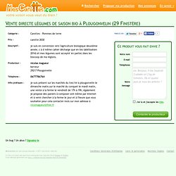 Vente directe légumes de saison bio Plougonvelin (29 Finistère) - MesCarottes.com