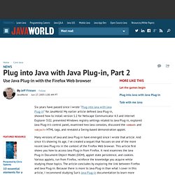 Plug into Java with Java Plug-in, Part 2