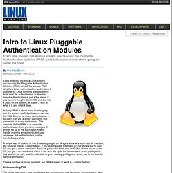 Intro to Linux Pluggable Authentication Modules