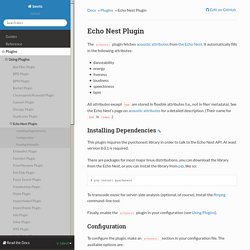 Echo Nest Plugin — beets 1.3.14 documentation