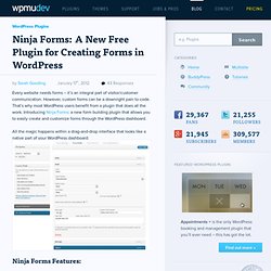 Ninja Forms: A New Free Plugin for Creating Forms in WordPress