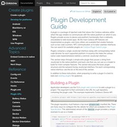 Plugin Development Guide - Apache Cordova