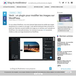 Vectr : un plugin pour modifier les images sur WordPress