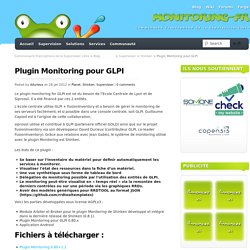 Plugin Monitoring pour GLPI