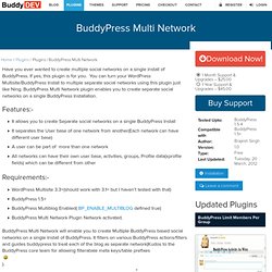 BuddyPress Multi Network