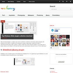 Top 26 jQuery Slider plugins collection download
