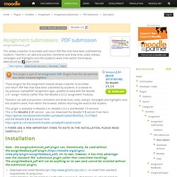 Plugins Directory: PDF submission