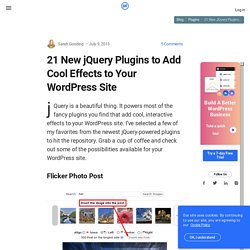 21 New jQuery Plugins to Add Cool Effects to Your WordPress Site