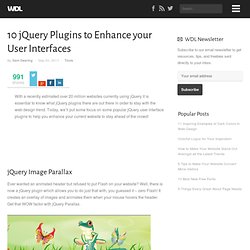 10 jQuery Plugins to Enhance your User Interfaces