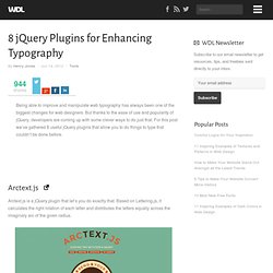 8 jQuery Plugins for Enhancing Typography