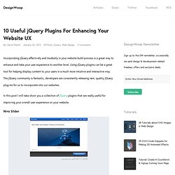 10 Useful jQuery Plugins For Enhancing Your Website UX