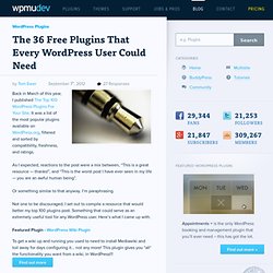 The 36 Free Plugins That Every WordPress User Could Need