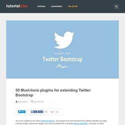 50 Must-have plugins for extending Twitter Bootstrap