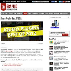 jQuery Plugins Best Of 2012