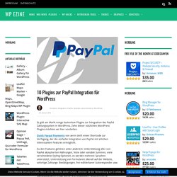10 Plugins zur PayPal Integration für WordPress – WP Ezine