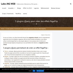 5 plugins jQuery pour créer des effets PageFlip
