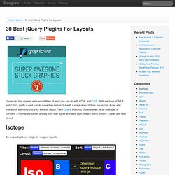 30 Best Jquery Plugins For Layouts