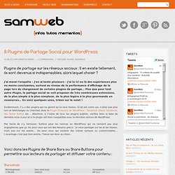 8 Plugins de Partage Social pour WordPress - SamWeb SamWeb