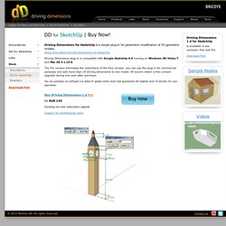 Plugins for Rhino and SketchUp :: DD for SketchUp :: Buy Now!