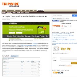 20 Plugins That Extend the Standard WordPress Feature Set 