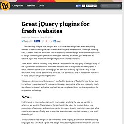 Great jQuery plugins for fresh websites