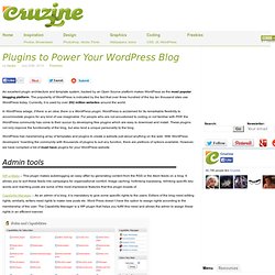 Plugins to Power Your WordPress Blog