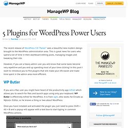 5 Plugins for WordPress Power Users