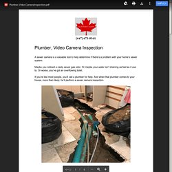 Plumber, Video Camera Inspection.pdf