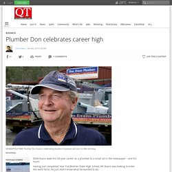 Plumber Don celebrates career high