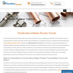 Master Plumber Toronto - Toronto Plumbers Group