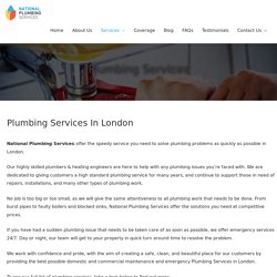 Hire Plumbing Services In London for any emergency