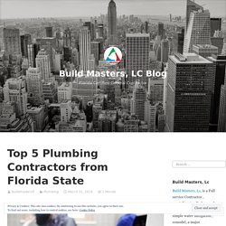 Top 5 Plumbing Contractors from Florida State
