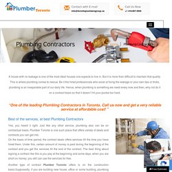 Best Plumbing Contractors Toronto