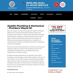 Aladdin Plumbing & Mechanical - Plumbers Wayne NJ