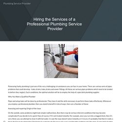 Plumbing Service Provider