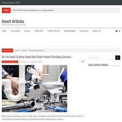 Hot Water Heater Plumbing Services